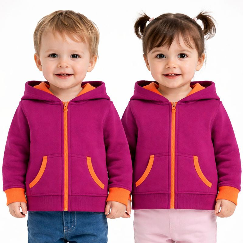 Purple Orchid Zipper Hoodie