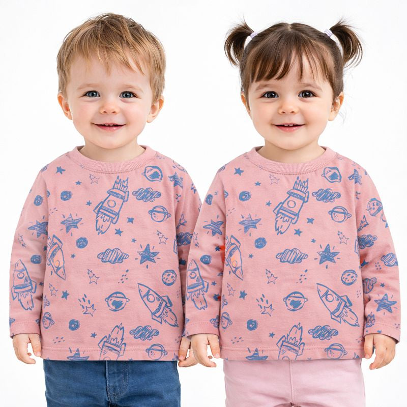 Starry Dreams Round Neck Sweatshirt