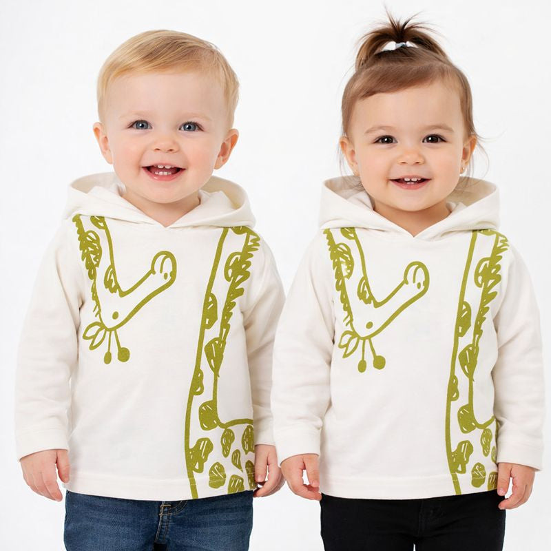 Giraffe Print Long Sleeves Hoodie