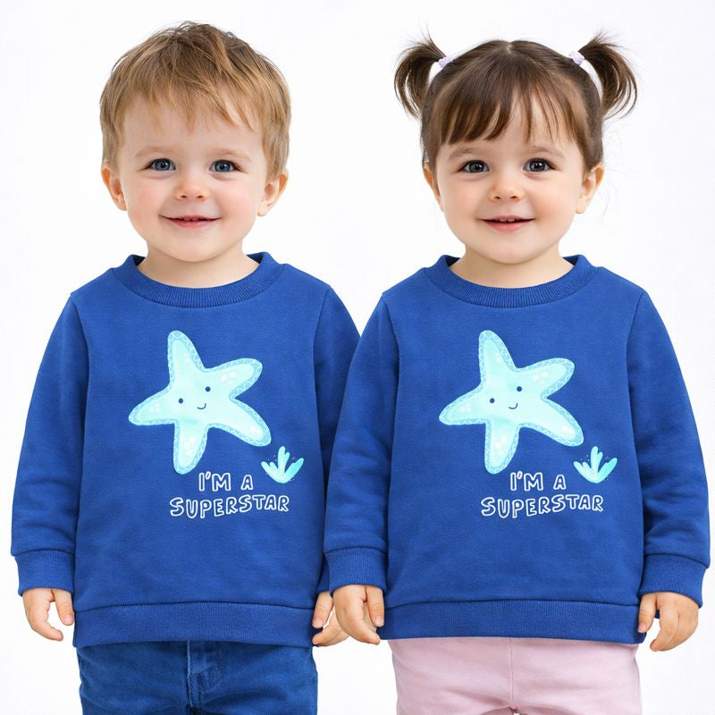 Happy Starfish Round Neck Sweatshirt
