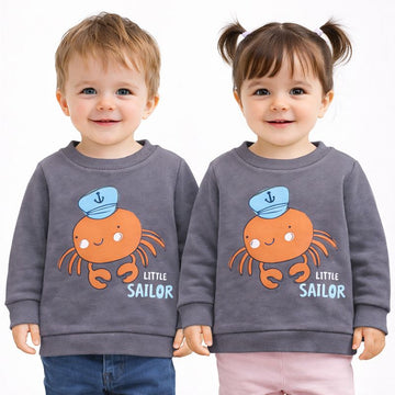 Little Sailor Round Neck Sweatshirt