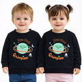Hula Hoop Off To Moon Round Neck Sweatshirt