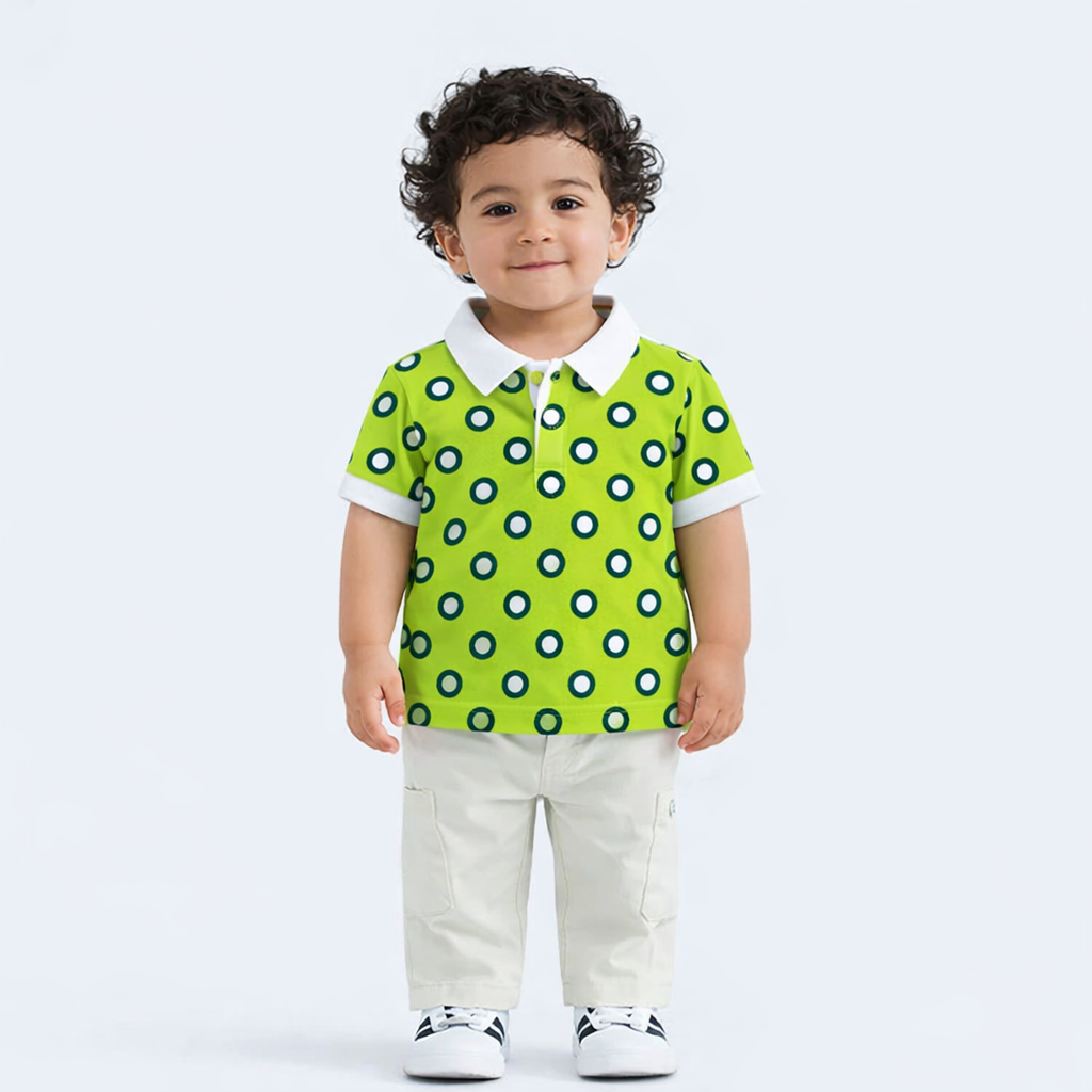 Polka Dot Lime Polo