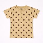 Polka Dot Henley T-Shirt