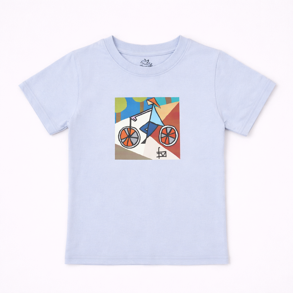 Geometric Cyclist Art T-Shirt