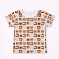 Little Buddies Grid Print T-Shirt