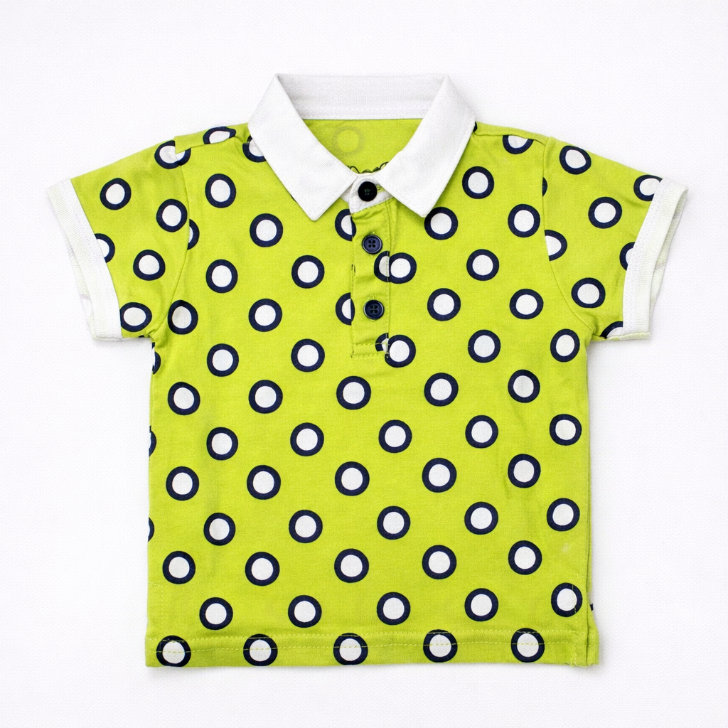 Polka Dot Lime Polo