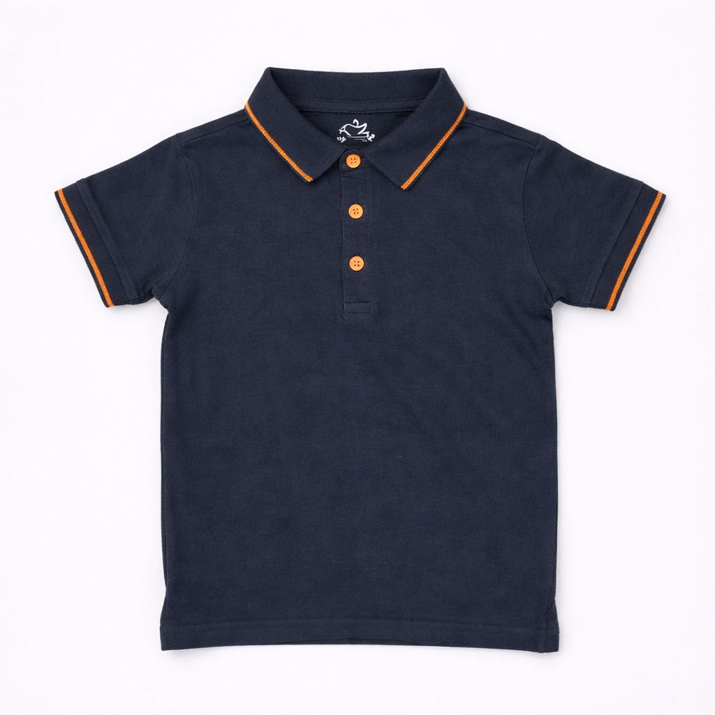 Orange Line Collar Polo