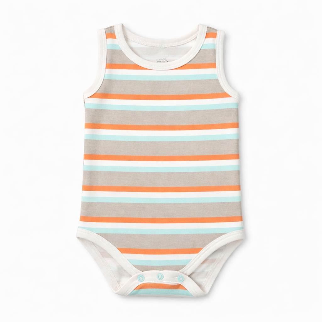 Generic Sleeve Less Body Suit Stripe Print
