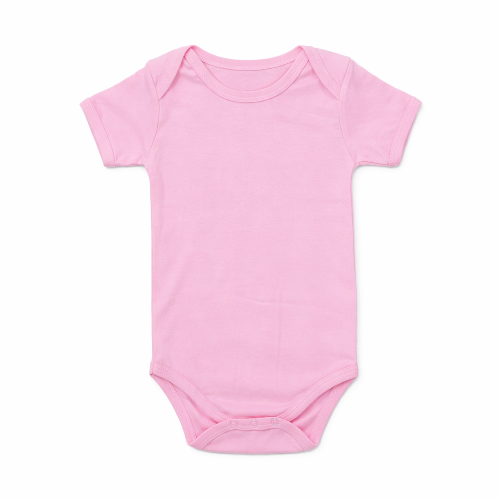 Rosy Pink Short Sleeves Bodysuit