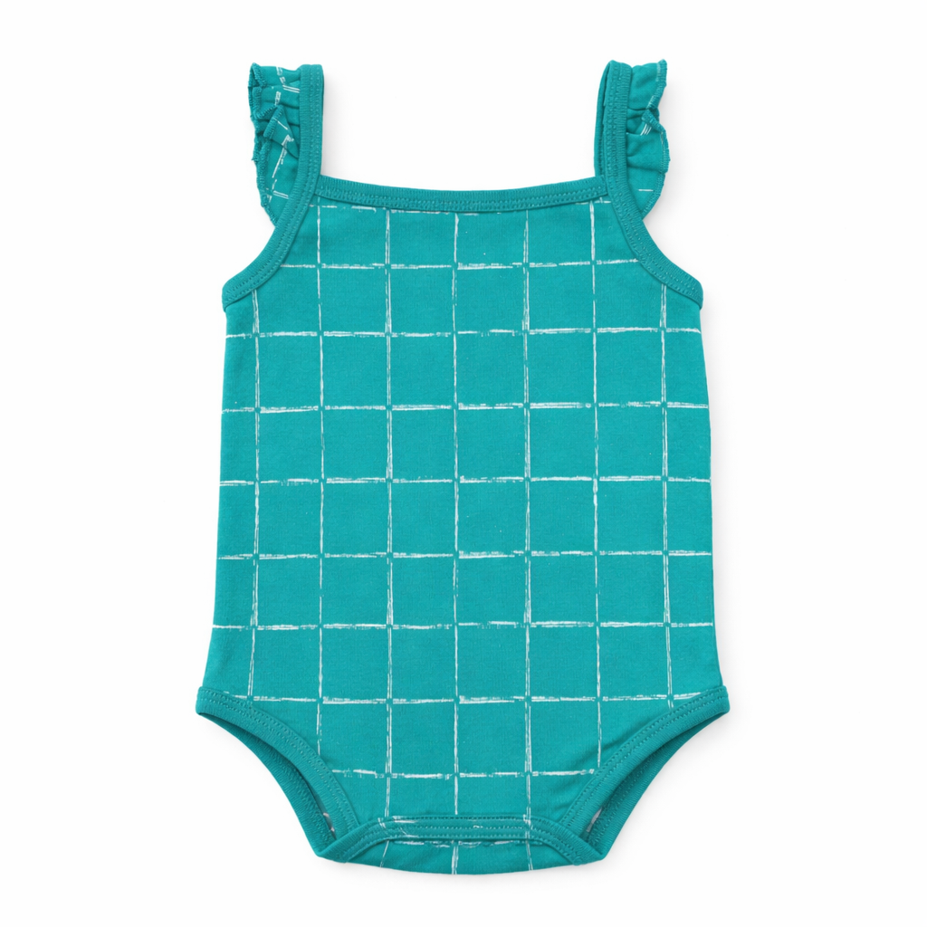 Apple of My Eye Sleeves Less Frill Bodysuit