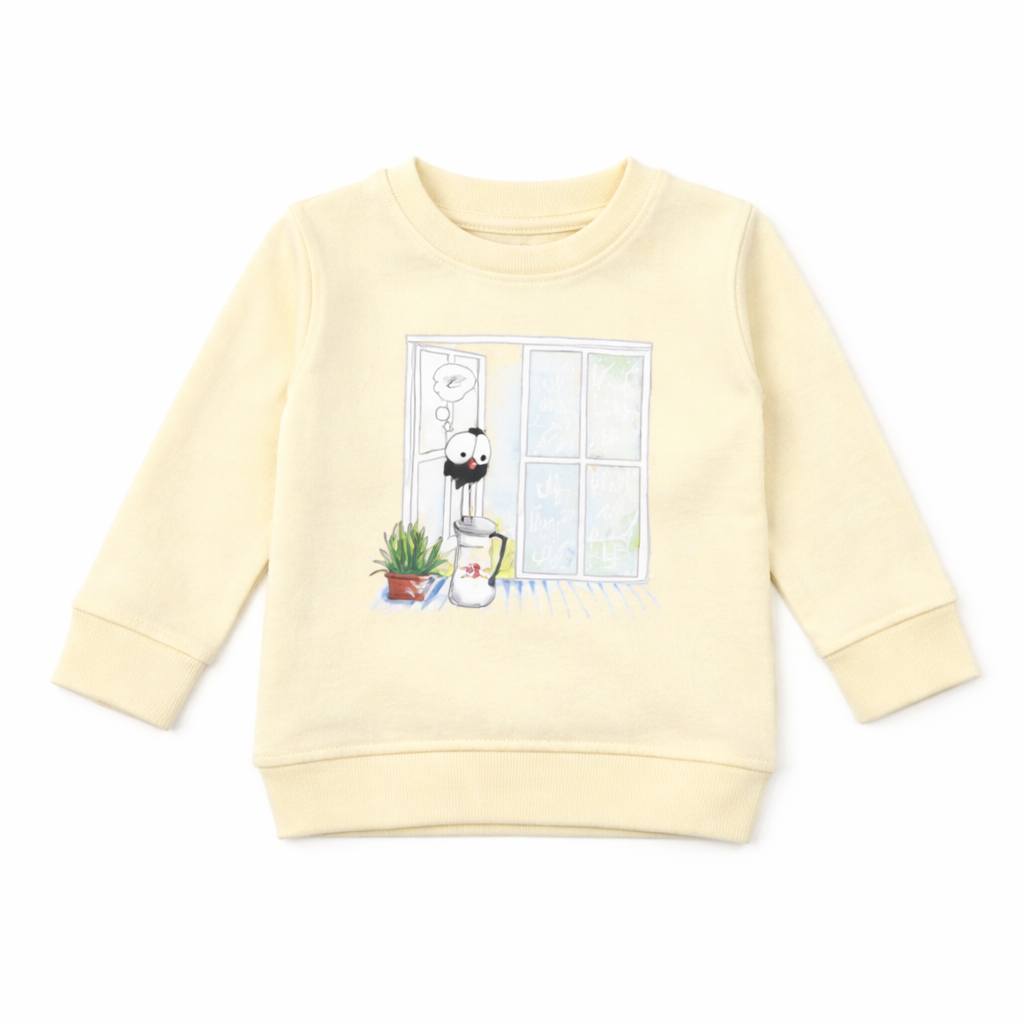 Ek Kawwa Piyasa Round Neck Sweatshirt - Cream