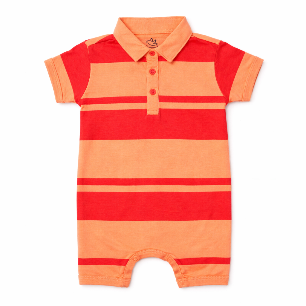 Dino Drive Polo Romper