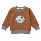 Abu Laye Motor Car Round Neck Sweatshirt - Brown
