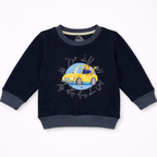 Abu Laye Motor Car Round Neck Sweatshirt - Deep Blue