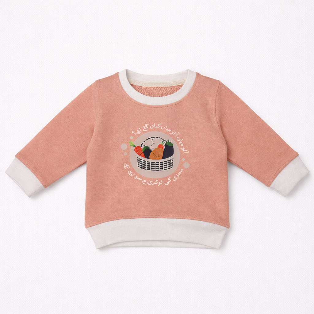 Aaloo Miyan Round Neck Sweatshirt - Rose