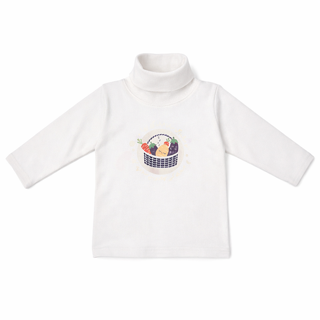 Aaloo Miyan Turtle Neck Sweatshirt - White