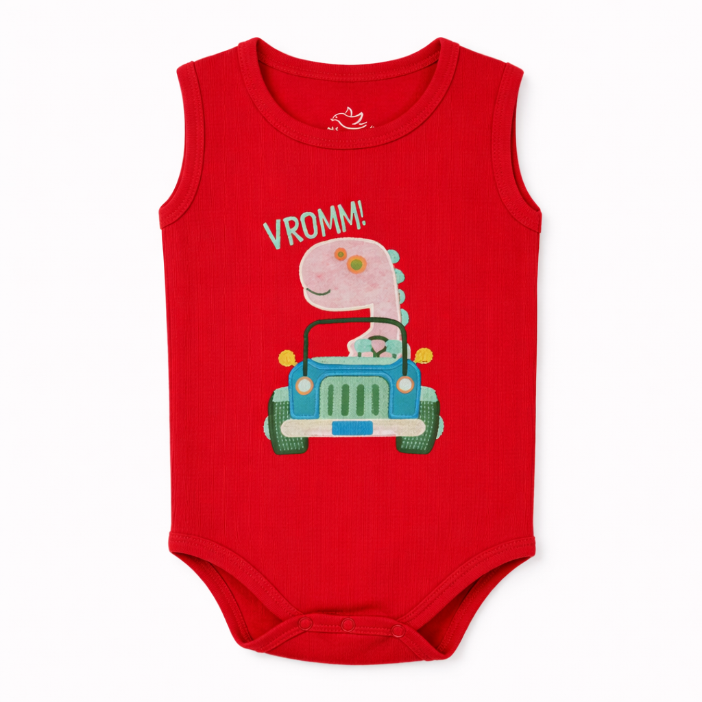 Dino Drive Sleeveless Bodysuit