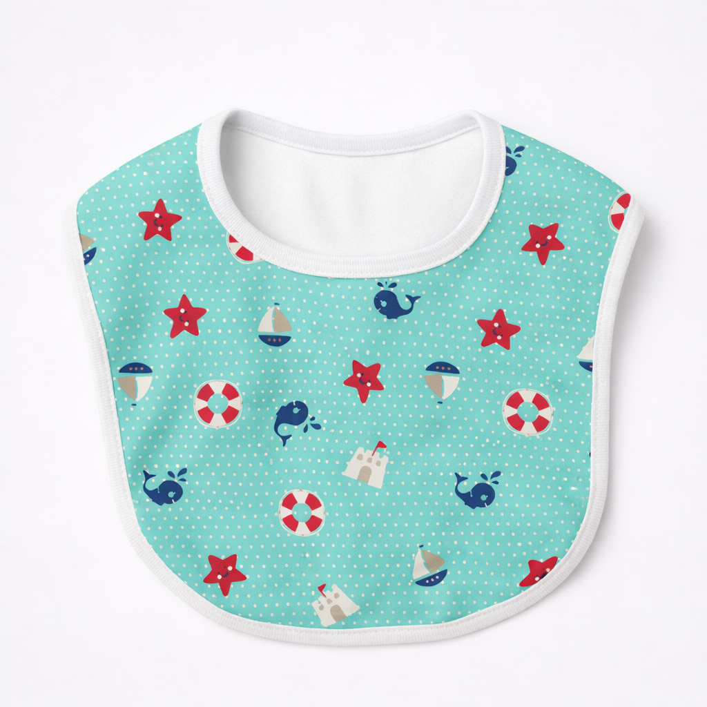 Nautica Baby Starfish Bib (Sea Green)