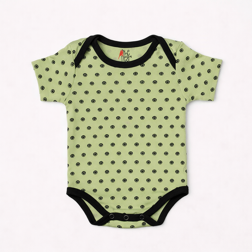 Just Smile + ZOO - Nest Basic Short Sleeve BodySuit (Sage Green)