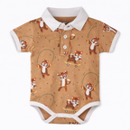 Skating Tiger Collared Bodysuit