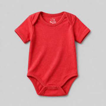 Bright Red Short Sleeve Bodysuit