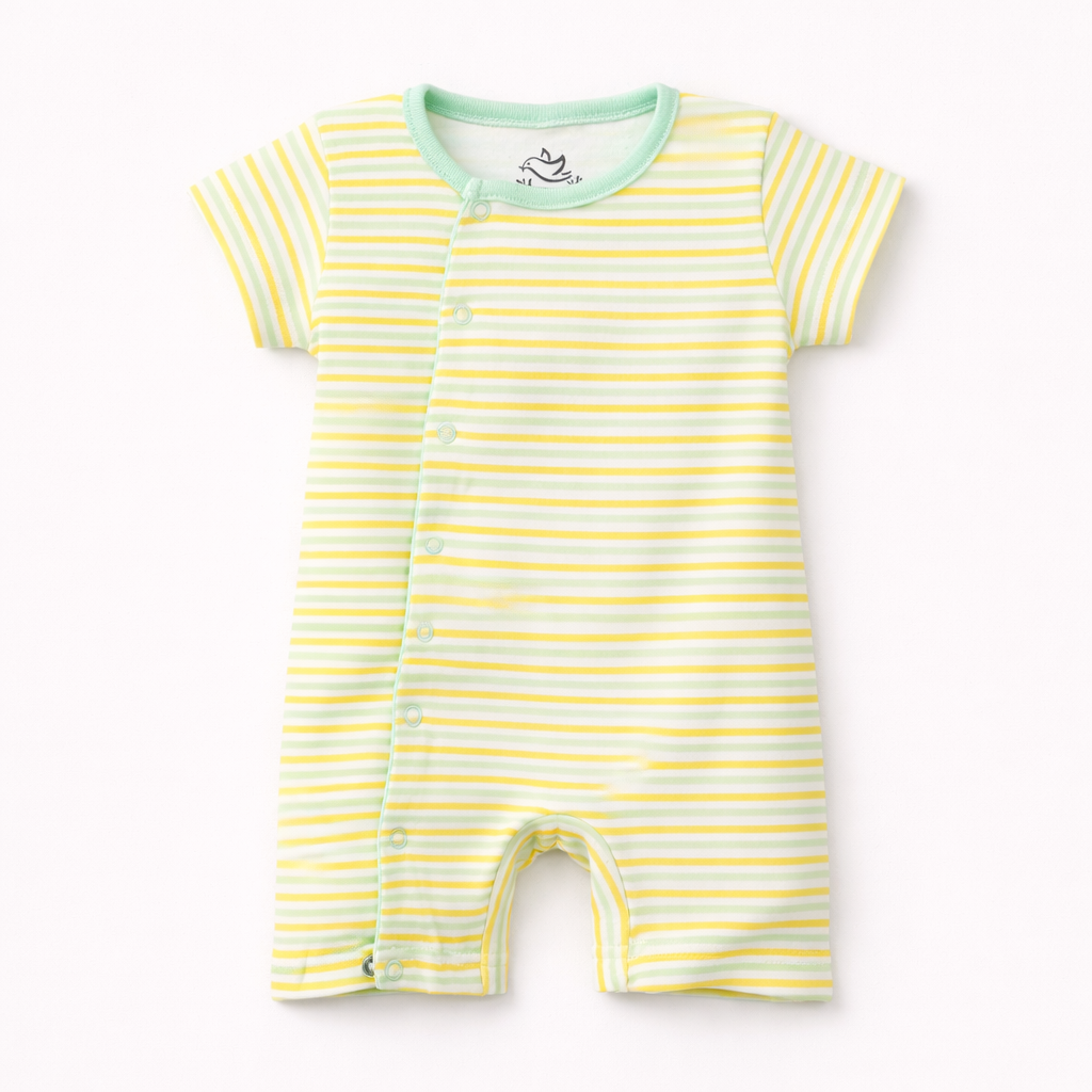 Olive Green Half Sleeves Bodysuit