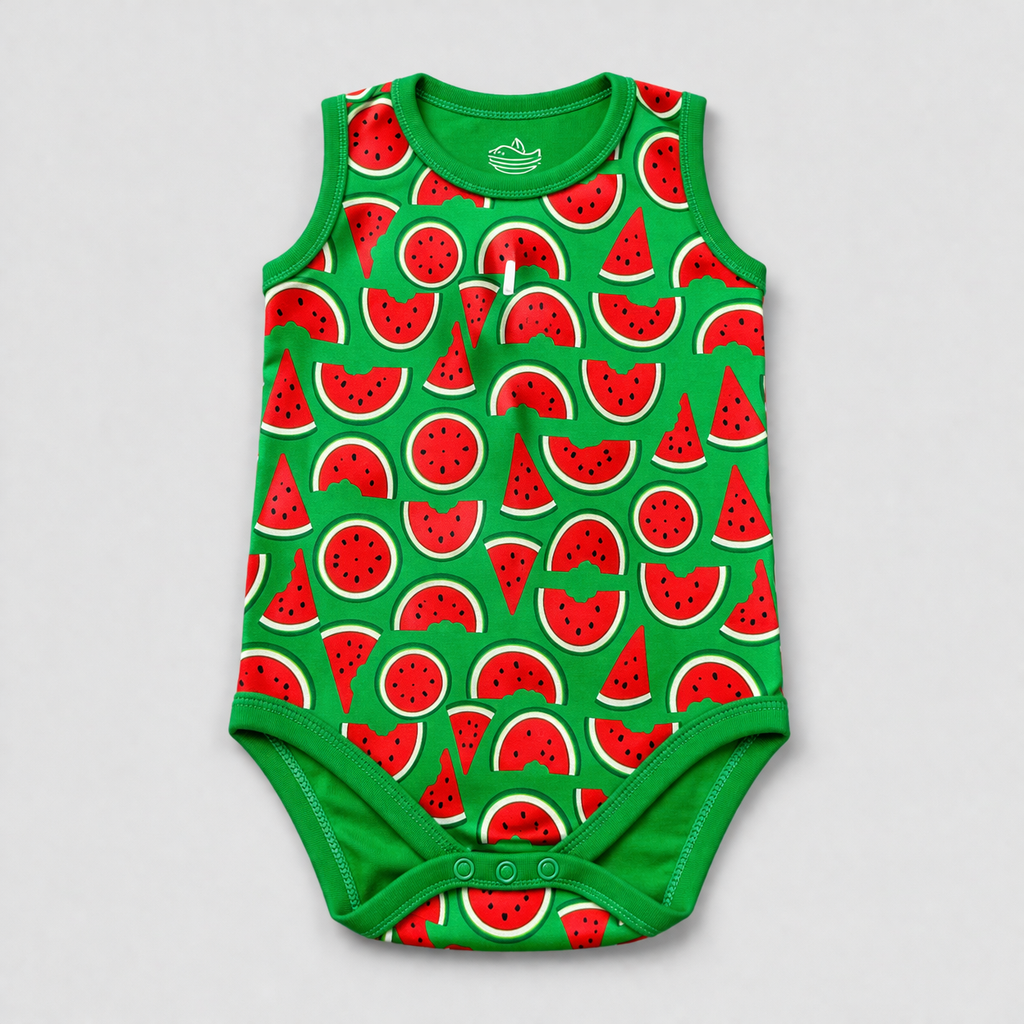Watermelon Sleeveless Bodysuit Green