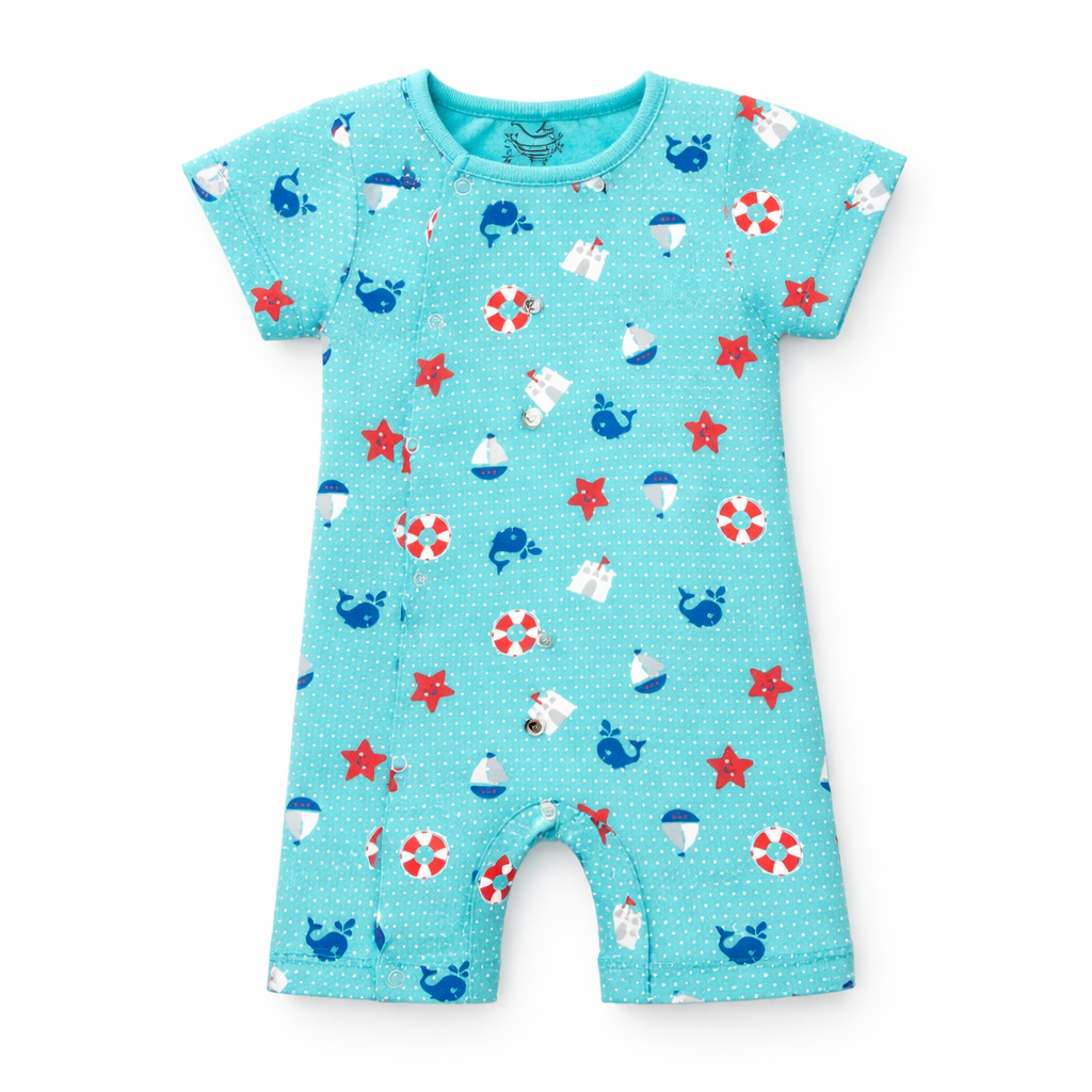 Blue Safari Romper