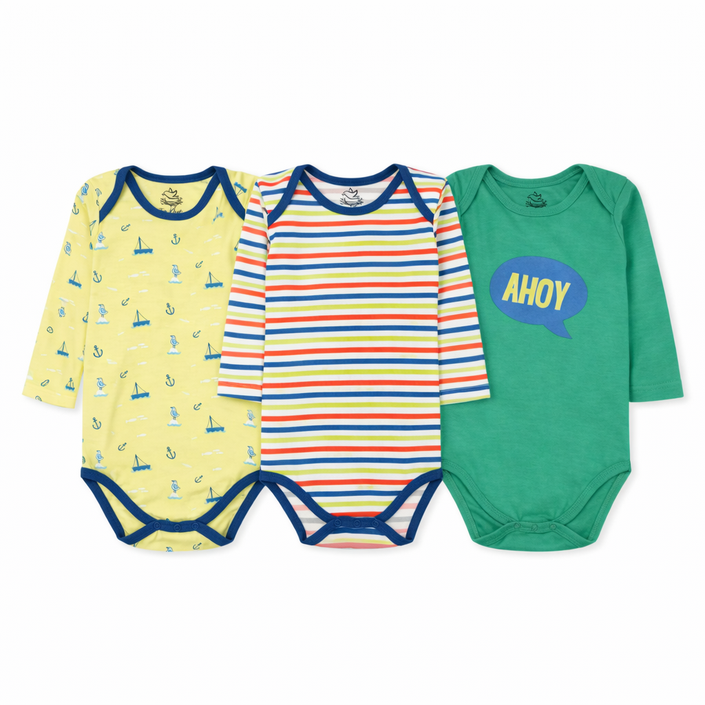 Pack Of 3 Dive into the Sea Bodysuits (Bundle)