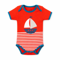 NAUTICA - Short Sleeve BodySuit (Stripe & Ship)