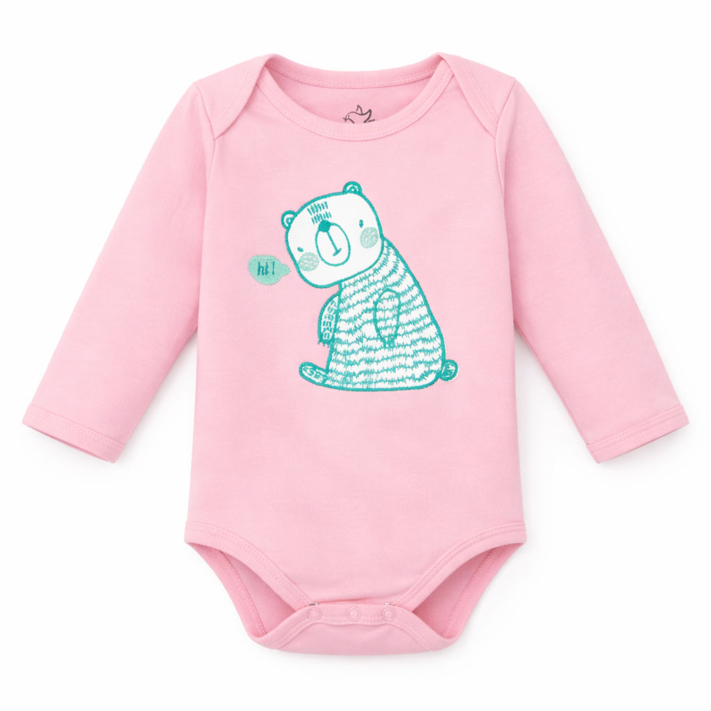 CUDDLY BEAR LONG SLEEVE BODYSUIT