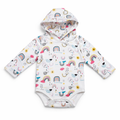Rainbow Sunshine Long Sleeve Hooded Bodysuit