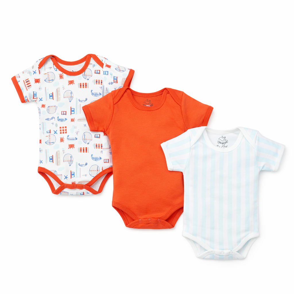 Pack Of 3 Deep in the Ocean Bodysuits (Bundle)