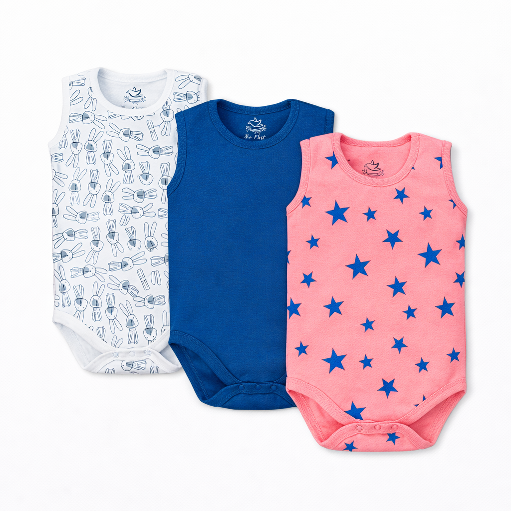 Pack Of 3 Safari Bodysuit (Bundle)