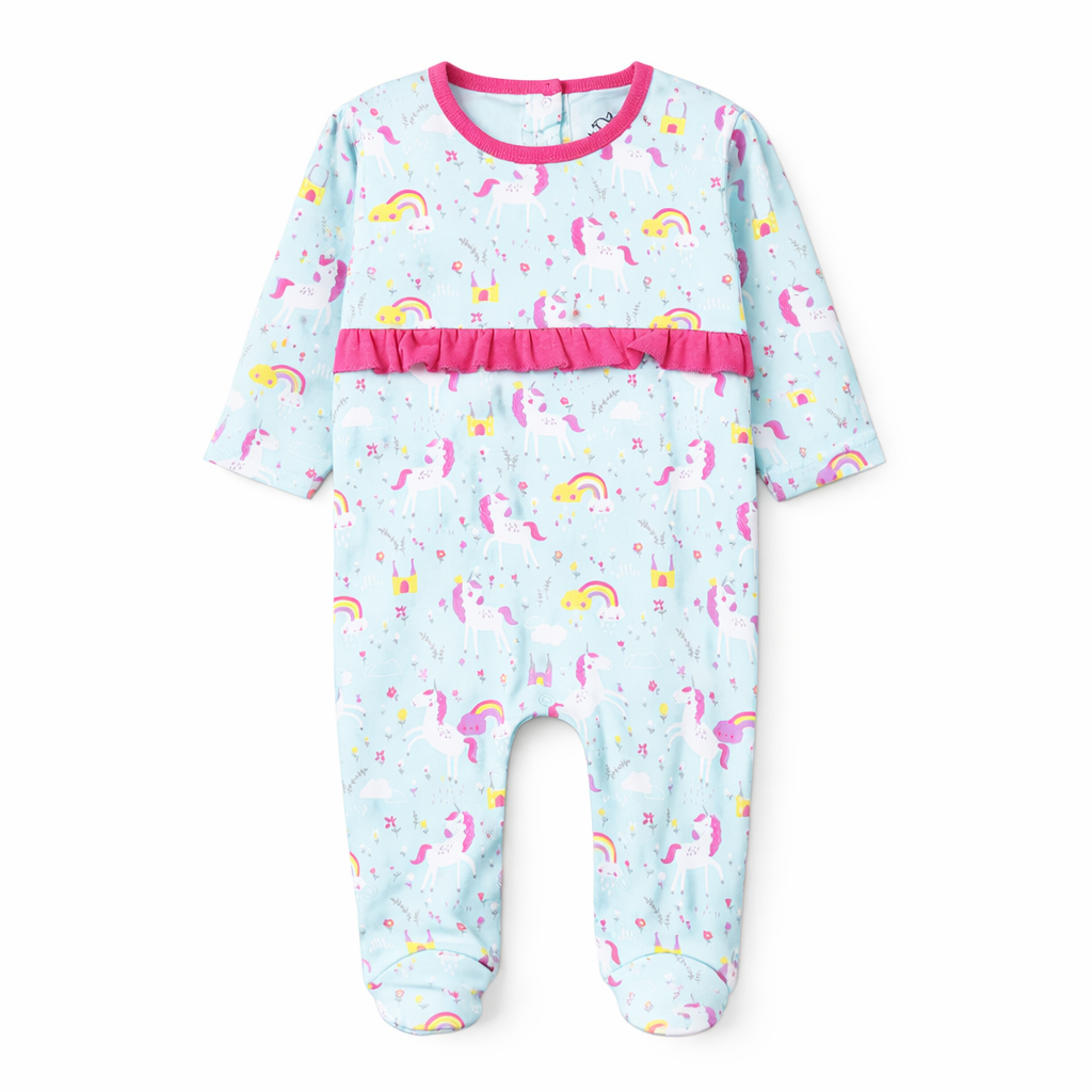 Unicorn Wonderland footed Sleeping suit