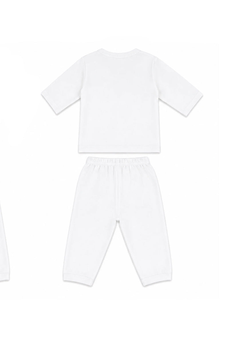 Jabla + Pajama: Premium Cotton-Blend "Cool And Kind" White Casual Essentials