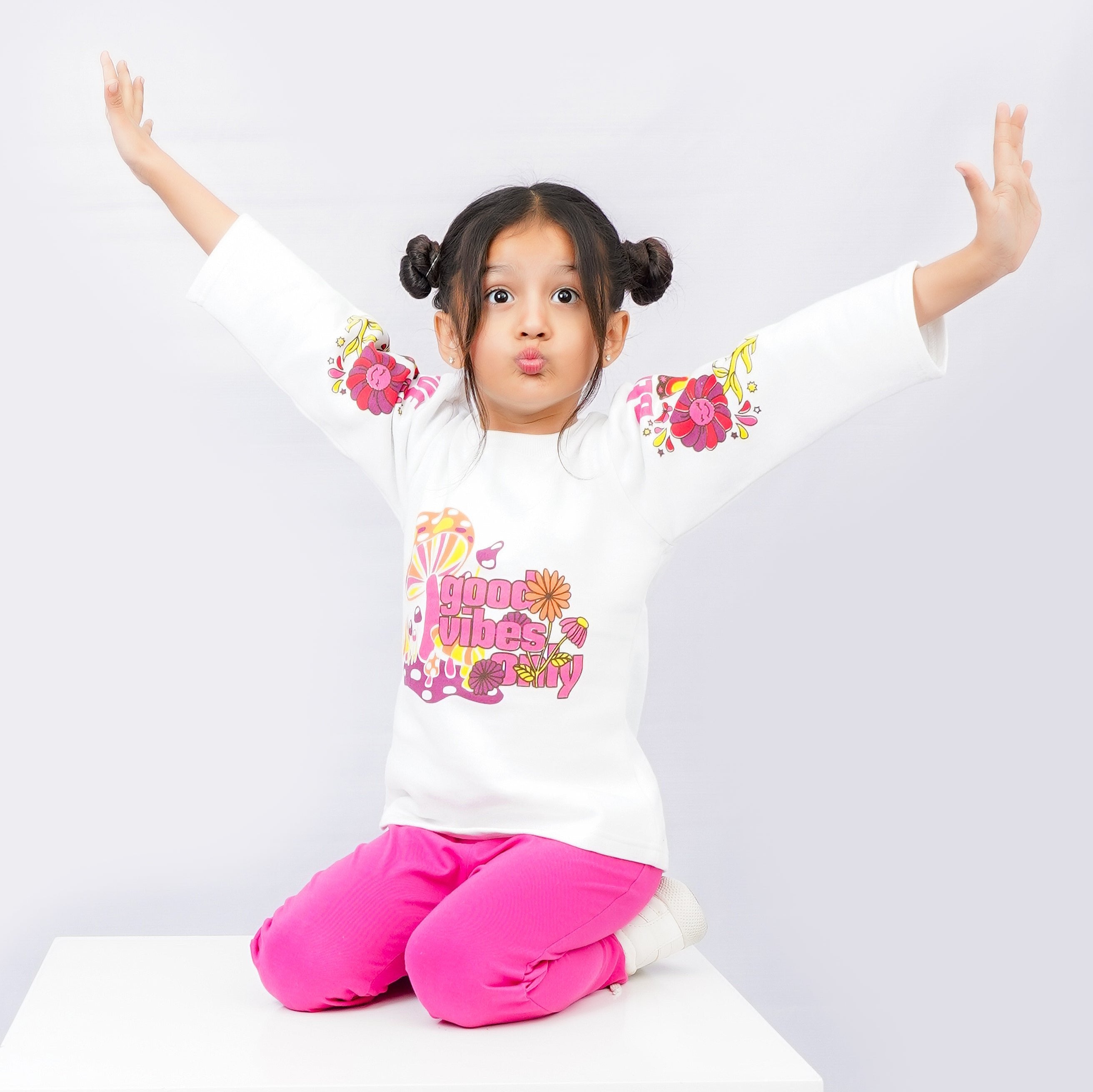 Rainbow Bliss Round Neck Sweatshirt