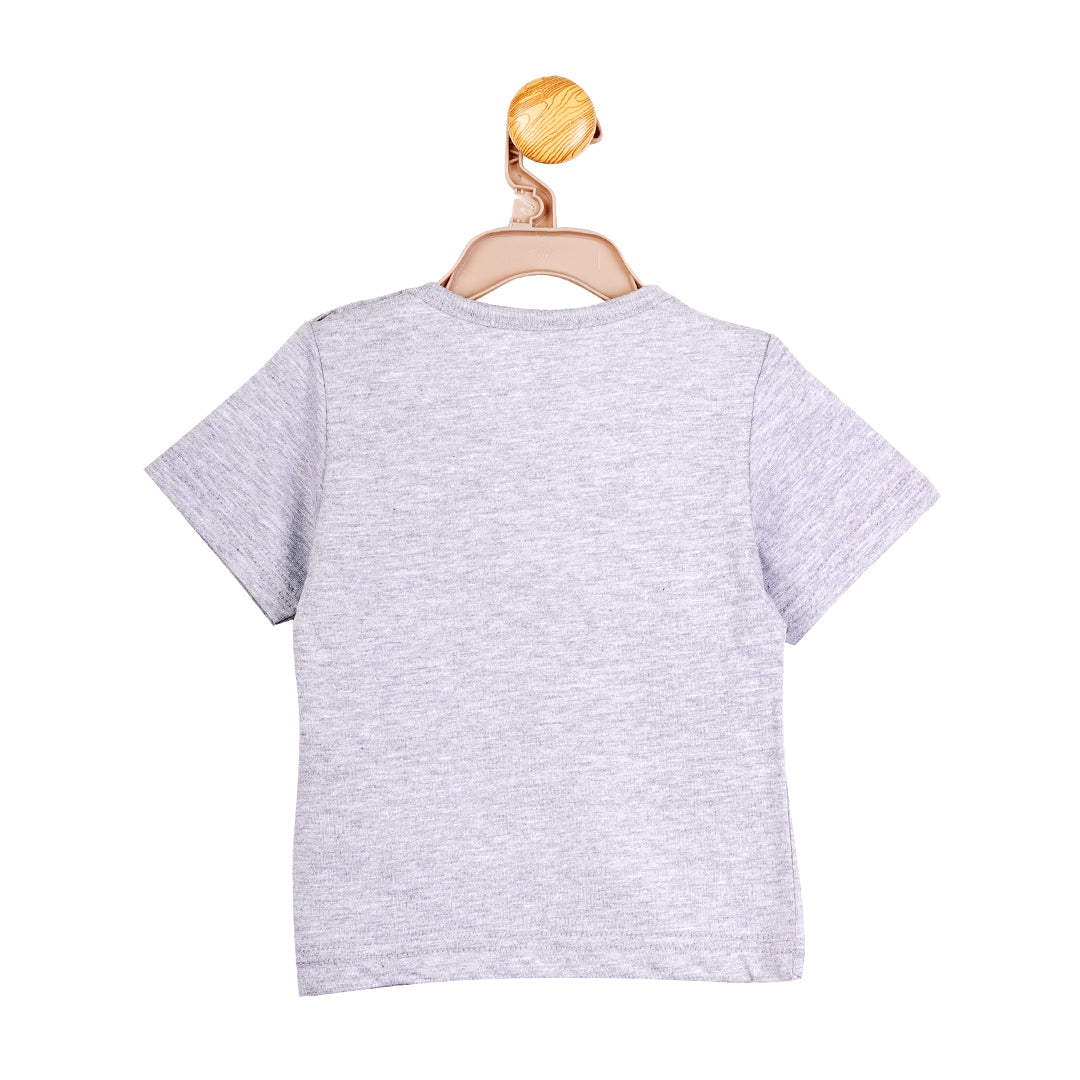 Little Grey Racer Snap-up Tee