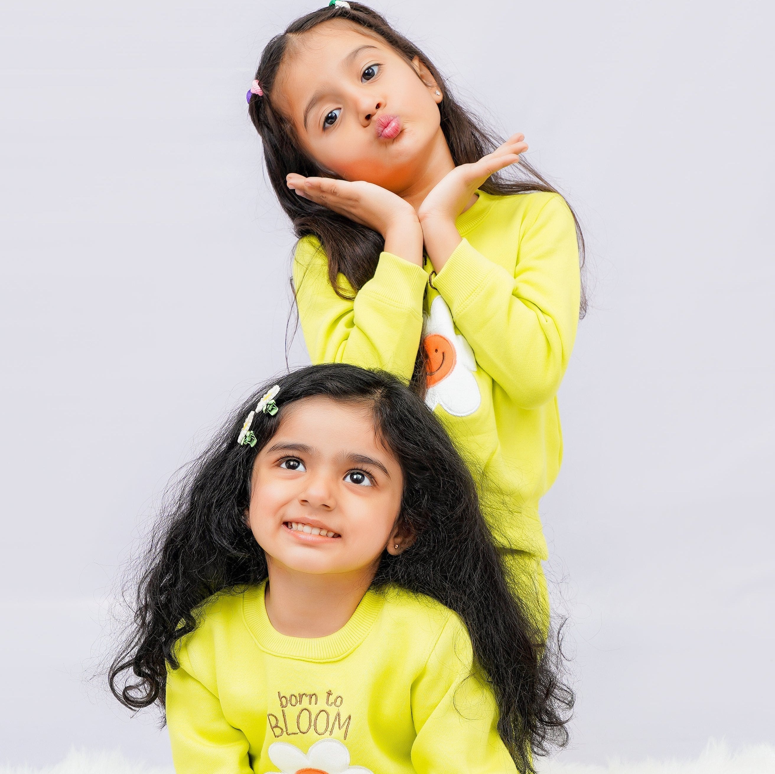 Ruffle Charm Round Neck Sweatshirt