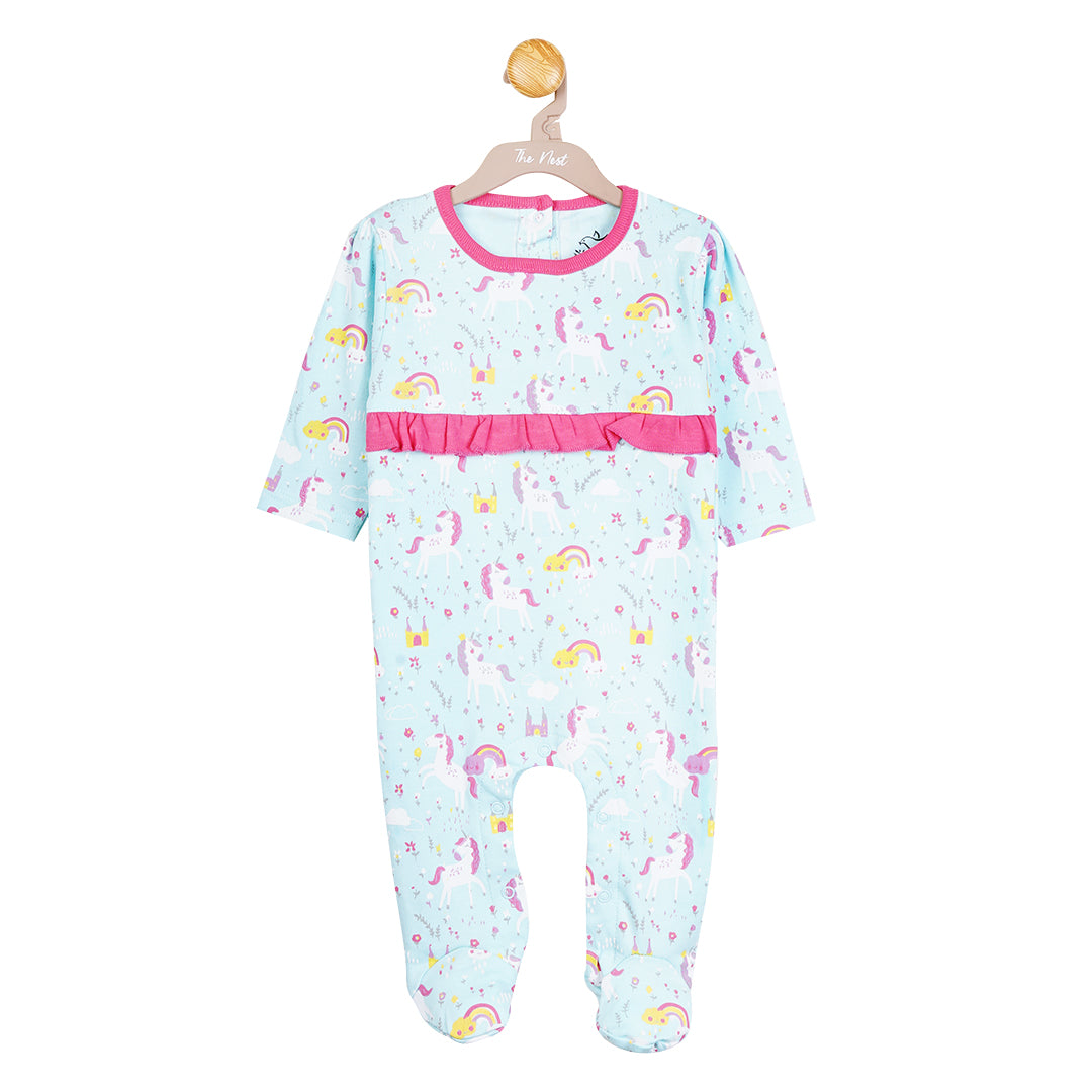 Pack Of 3 Sleeping suits in Rainbows & unicorn (Bundle)