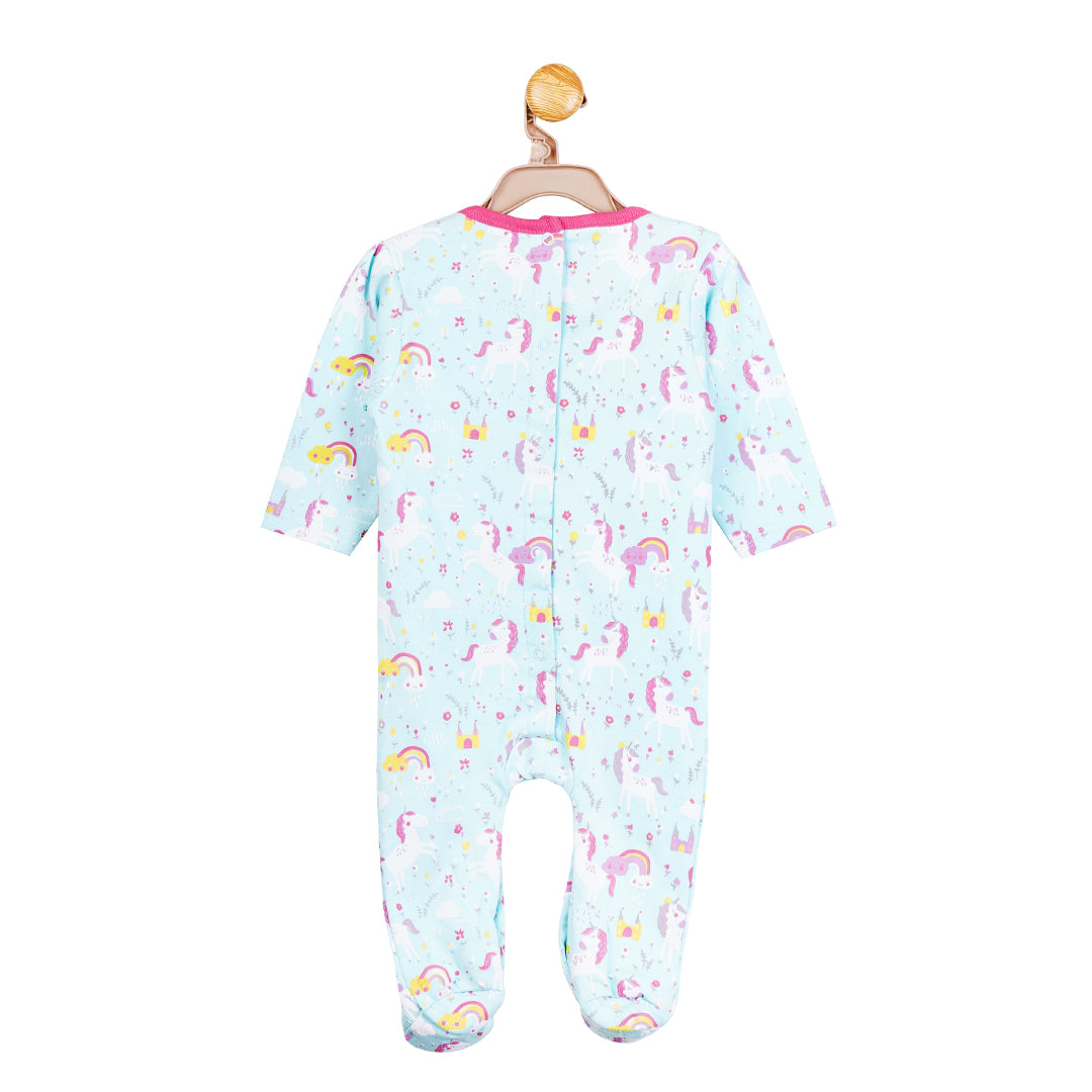 Pack Of 3 Sleeping suits in Rainbows & unicorn (Bundle)