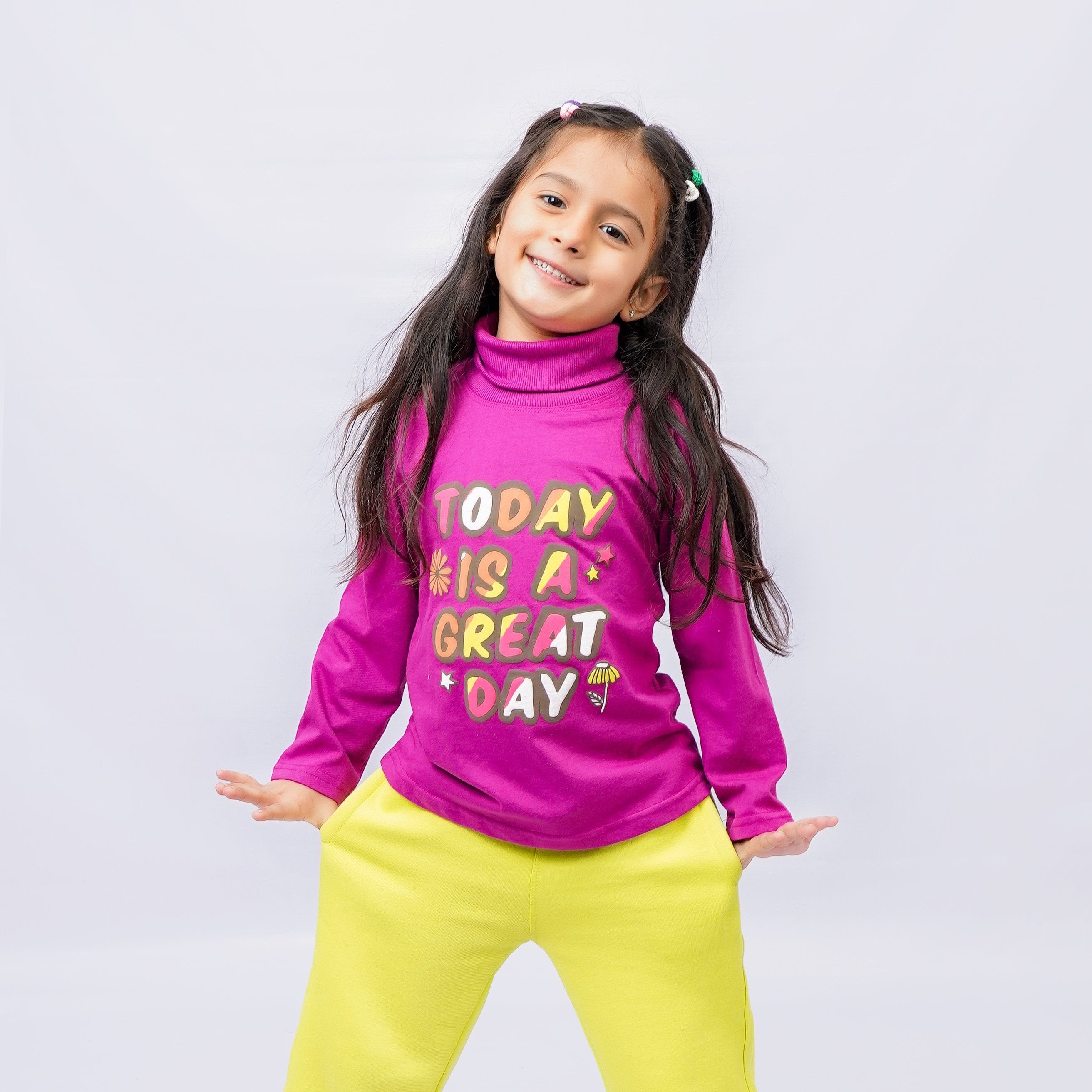 Need More Space Mock Turtle Neck Sweatshirt - Pink