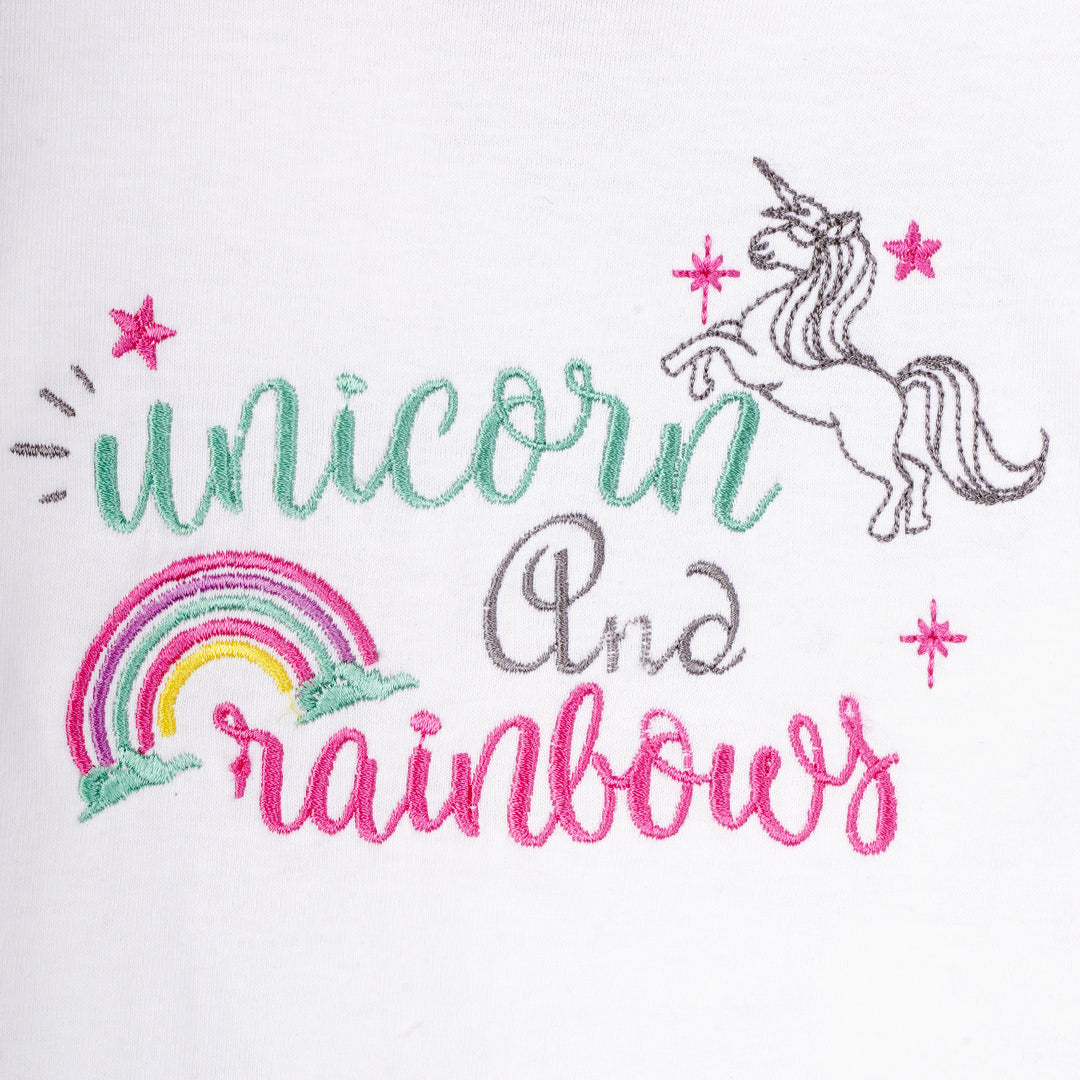 Butterfly Kisses Unicorn Snap-Up Tee