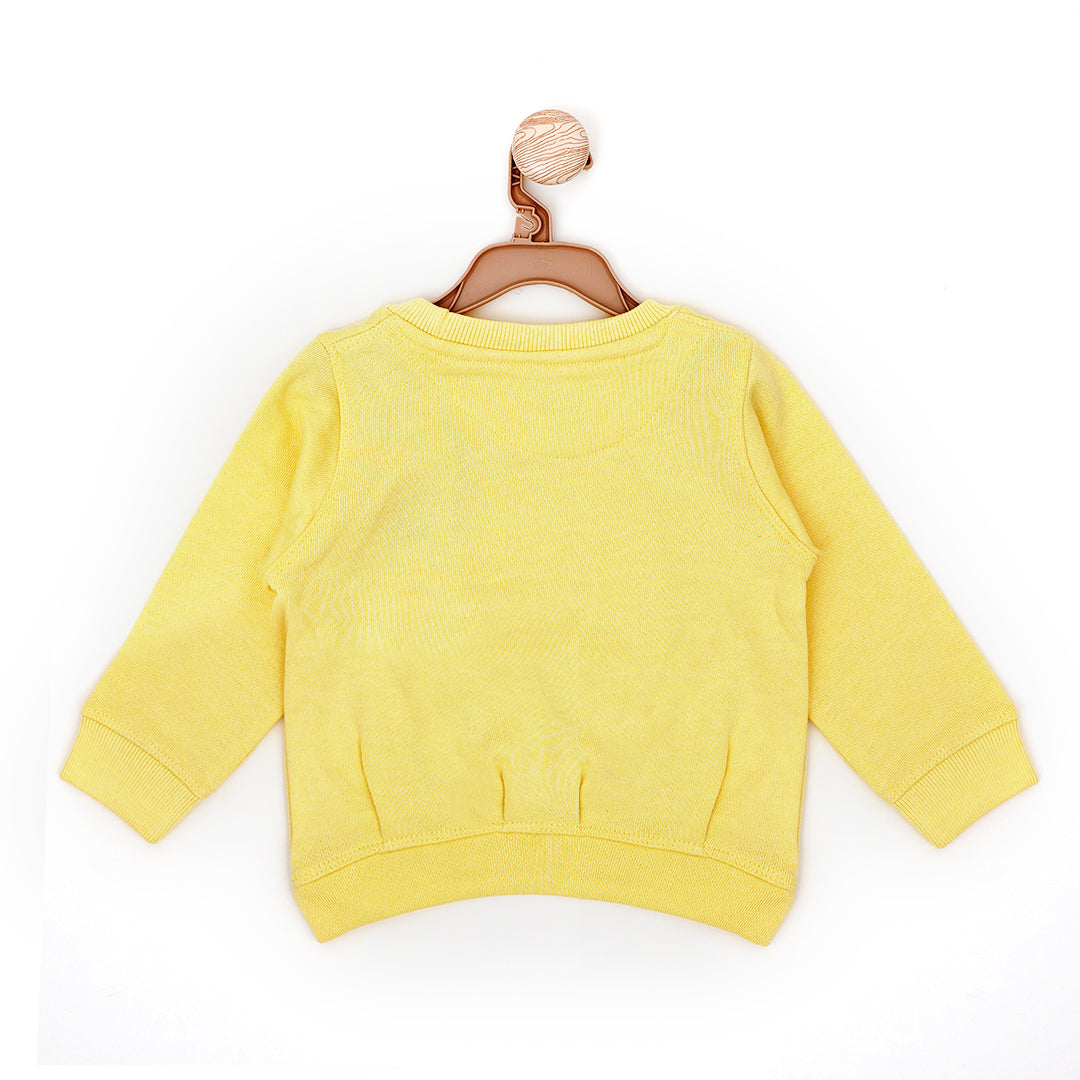 Chirpy Birdhouse Round Neck Sweatshirt - Yellow