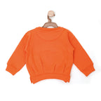 Chirpy Birdhouse Round Neck Sweatshirt - Orange