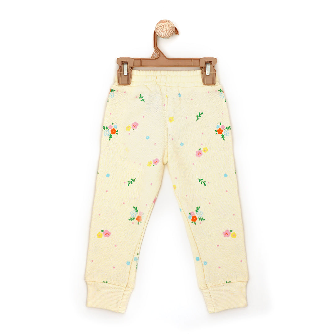 Bird House Cream Color Full-Length Trousers