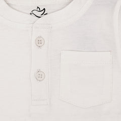 White Baby Shirt with Front Pocket