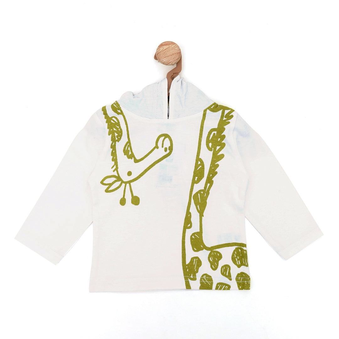 Giraffe Print Long Sleeves Hoodie