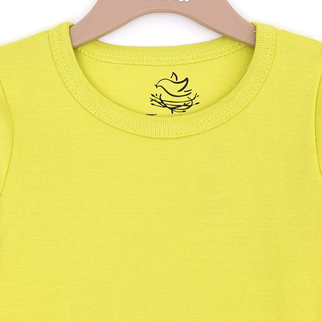 Retro Baby Long Sleeve Bodysuit Lime